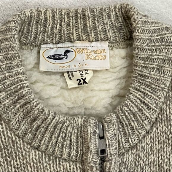 Winona Knits Sherpa Lined Knit Vest Size 2X - Picture 4 of 8